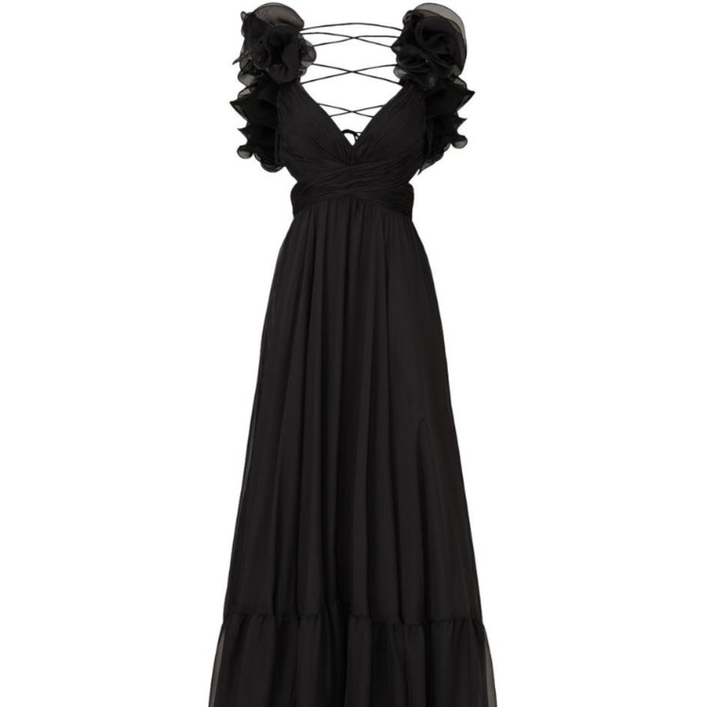 Mac Duggal Ruffle Cut Out gown
